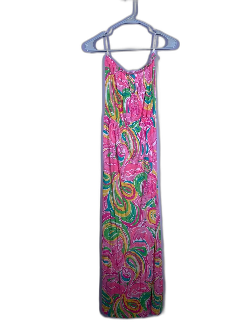 LILLY PULITZER WOMENS MARLISA MAXI DRESS STRAPLESS PINK XS - Picture 2 of 6